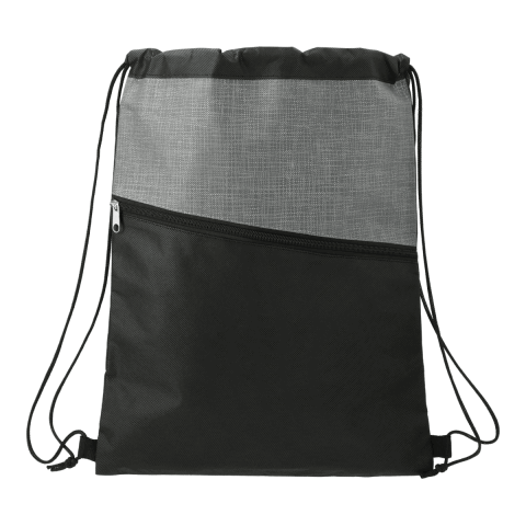 Cross Weave Zippered Drawstring Bag Standard | Gray | No Imprint | not available | not available