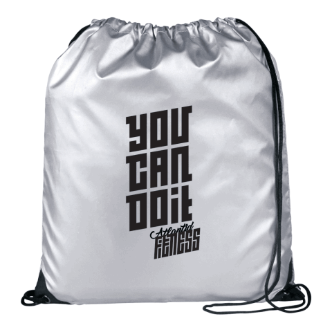 Oriole Reflective Drawstring Bag Standard | Metallic Silver | No Imprint | not available | not available
