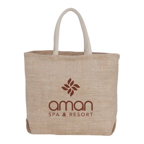 Herringbone Jute Tote 