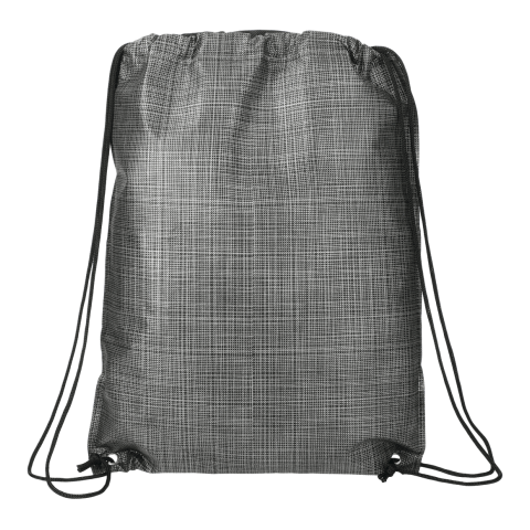 Crossweave Heat Sealed Drawstring Bag Black | No Imprint | not available | not available