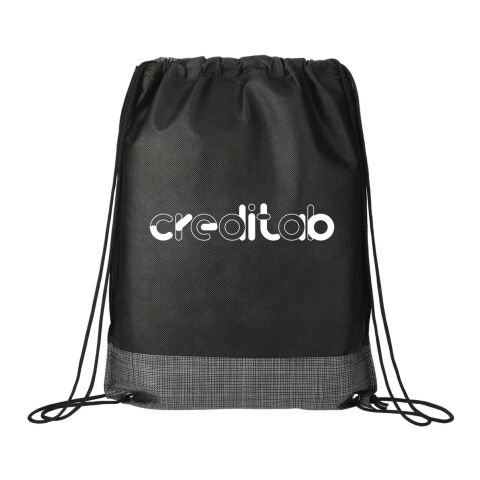 Crossweave Heat Sealed Drawstring Bag Black | No Imprint | not available | not available
