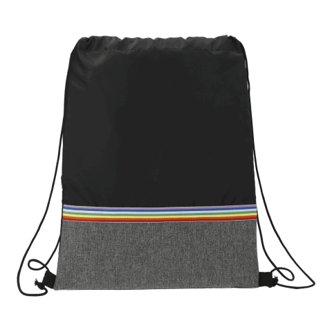 Rainbow RPET Drawstring Bag Black | No Imprint | not available | not available