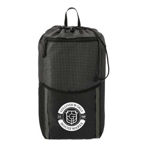 Grid 14L Drawstring Backpack Standard | Black | No Imprint | not available | not available