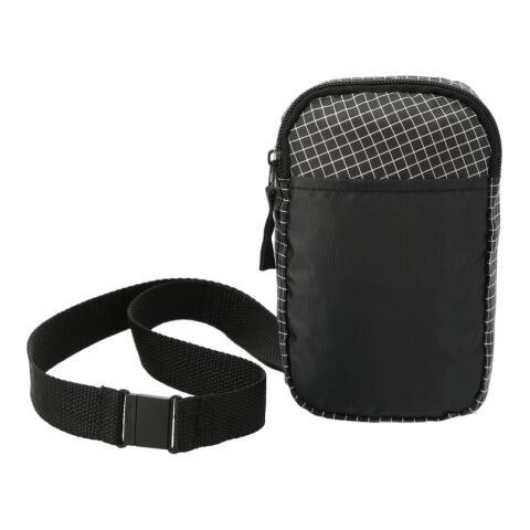 Grid Lanyard Phone Pouch Standard | Black | No Imprint | not available | not available