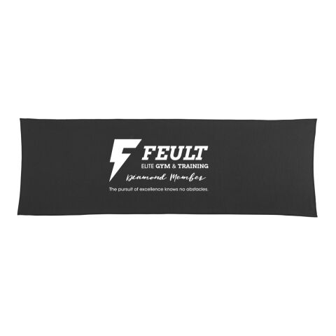 Recycled PET Eco Cooling Fitness Towel Black | No Imprint | not available | not available