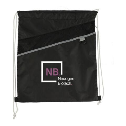 Combo Recycled Drawstring Bag Gray with Black Trim | No Imprint | not available | not available