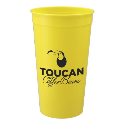 Solid 32oz Stadium Cup Standard | Yellow | No Imprint | not available | not available
