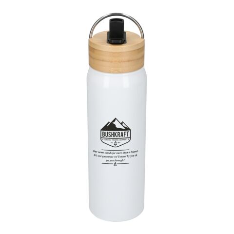 Billy 26oz ECO Aluminum Bottle w/ FSC Bamboo Lid White | No Imprint | not available | not available