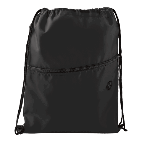 Insulated Zippered Drawstring Bag Standard | Black | No Imprint | not available | not available