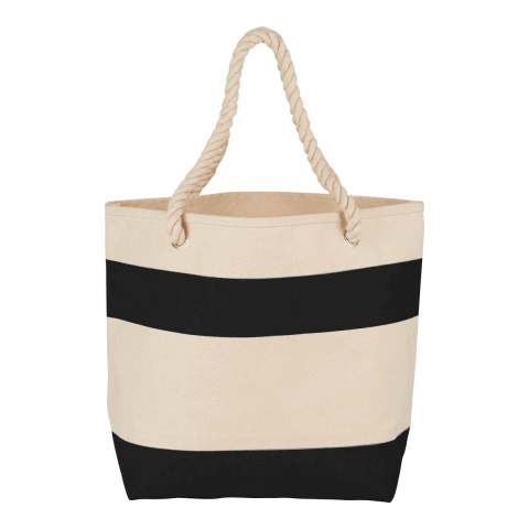 Rope Handle 16oz Cotton Canvas Tote Standard | Black | No Imprint | not available | not available