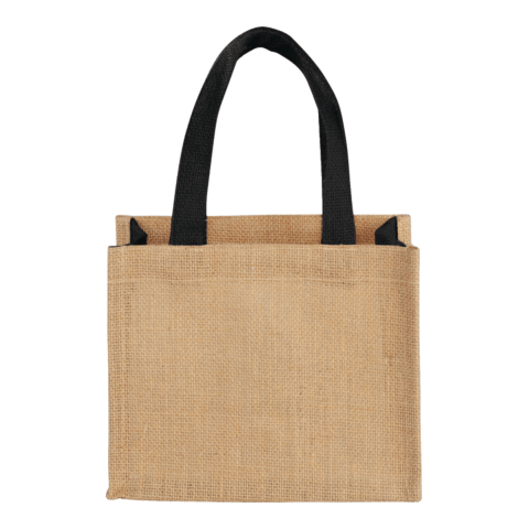 Mini Jute Gift Tote Standard | Black | No Imprint | not available | not available