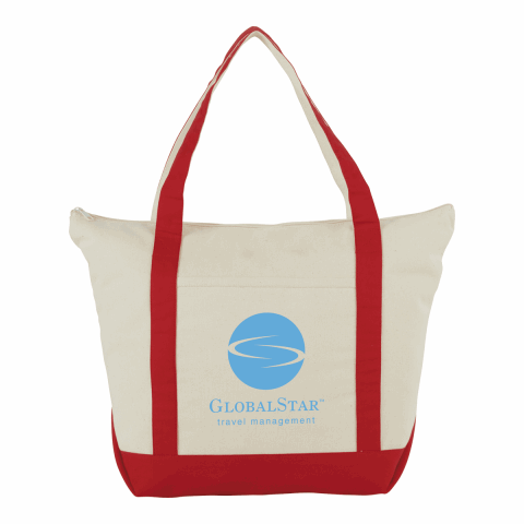 Classic 12oz Cotton Canvas Zippered Boat Tote
