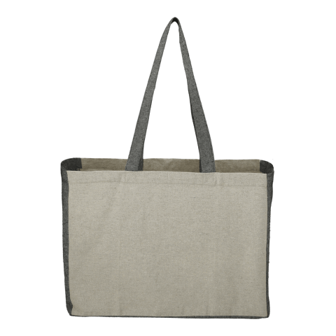 Recycled Cotton Contrast Side Shopper Tote Standard | Natural-Black | No Imprint | not available | not available