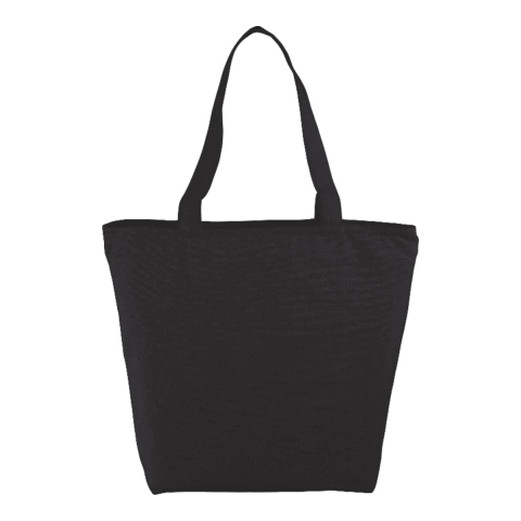 Maine 8oz Cotton Canvas Zippered Tote Standard | Black | No Imprint | not available | not available