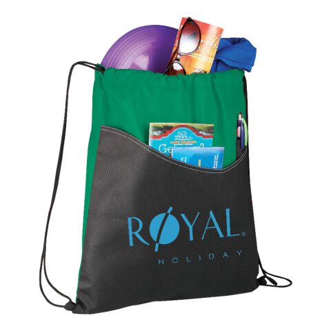 Rivers Non-Woven Drawstring Bag Standard | Green | No Imprint | not available | not available