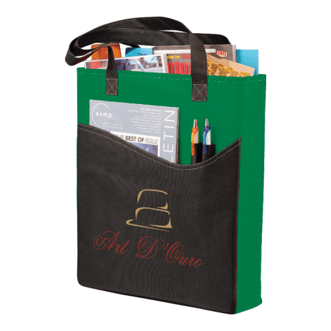 Rivers Pocket Non-Woven Convention Tote Standard | Green | No Imprint | not available | not available