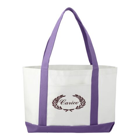 Large Boat Tote Standard | White-Purple | No Imprint | not available | not available