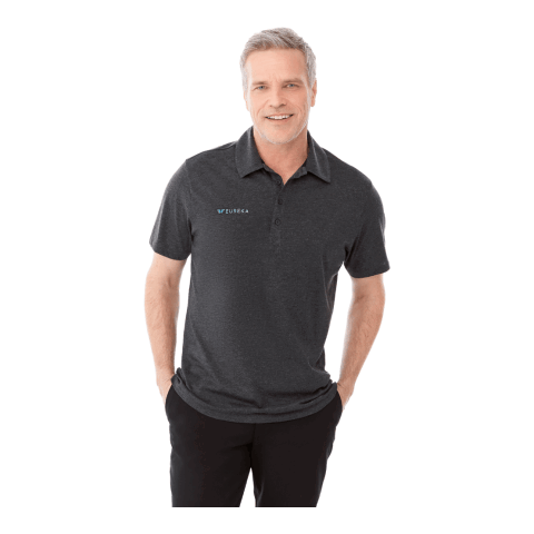 Men&#039;s ACADIA Short Sleeve Polo Standard | Heather Dark Charcoal | 5XL | No Imprint | not available | not available