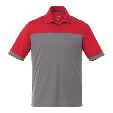 Men&#039;s MACK Short Sleeve Polo Standard | Team Red-Steel Grey | 3XL | No Imprint | not available | not available
