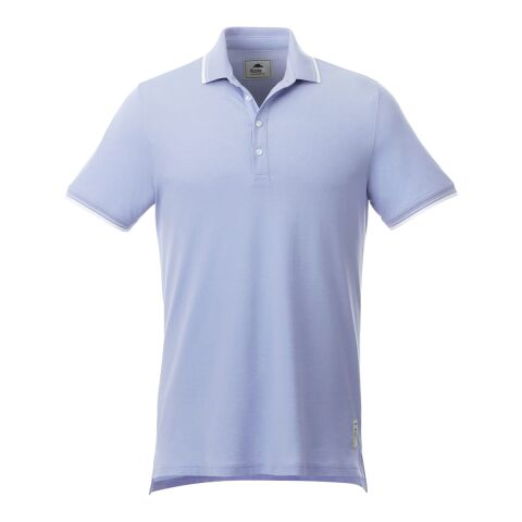 Men's LIMESTONE Roots73 SS Polo Light Blue-White | 3XL