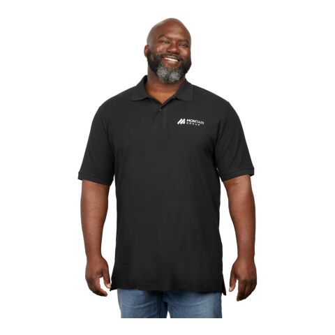 PALO Short Sleeve 100% Cotton Pique Polo - Men&#039;s Standard | Black | XL | No Imprint | not available | not available