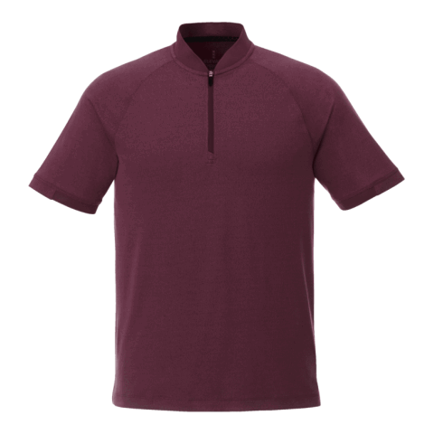 Men&#039;s KINPORT SS Stand Collar Polo Standard | Maroon Heather | S | No Imprint | not available | not available