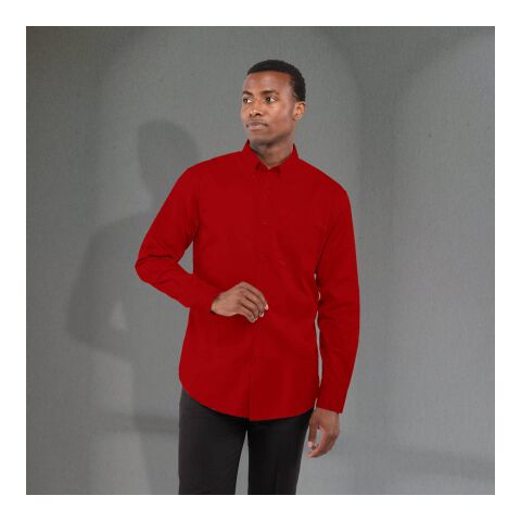 Men&#039;s WILSHIRE Long Sleeve Shirt Standard | Red | M | No Imprint | not available | not available