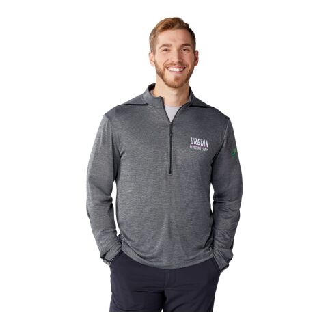 Men&#039;s DEGE Eco Knit Half Zip Standard | Heather Charcoal-Black | 4XL | No Imprint | not available | not available