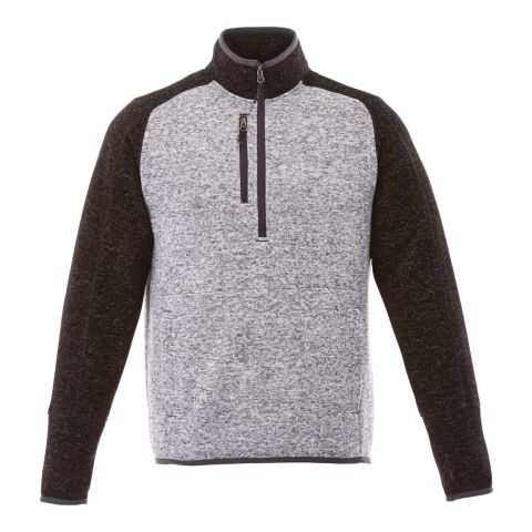Men’s  VORLAGE Half Zip Knit Jacket Standard | Light Heather Grey-Black Smoke Heather | L | No Imprint | not available | not available