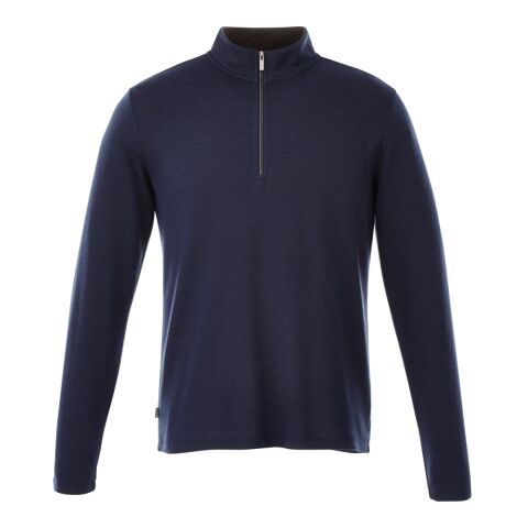 Men’s  STRATTON Knit Quarter Zip Standard | Metro Blue Heather | M | No Imprint | not available | not available