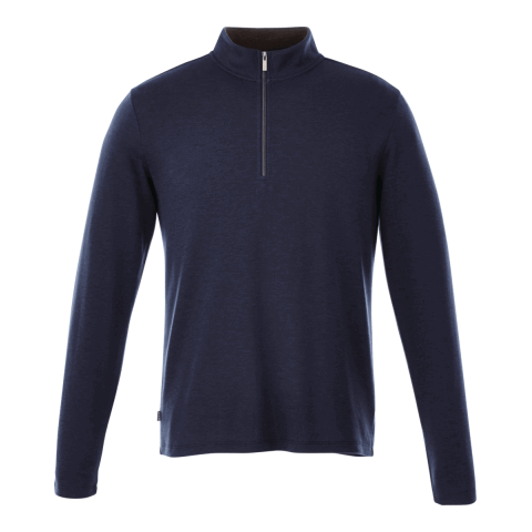 Men’s  STRATTON Knit Quarter Zip Standard | Metro Blue Heather | M | No Imprint | not available | not available