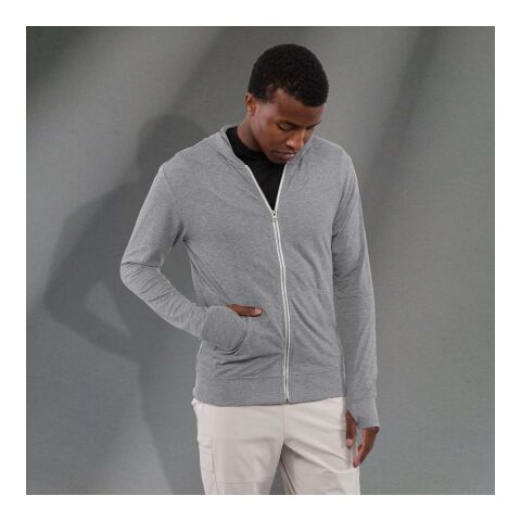Men’s  Garner Knit Full Zip Hoody Standard | Heather Grey | L | No Imprint | not available | not available