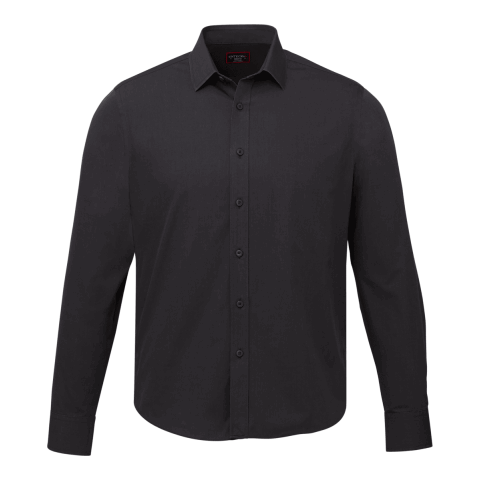 Black Stone Wrinkle-Free Long Sleeve Shirt - Men&#039;s Black | XL | Embroidery | SLEEVE, Horizontal, - Centered on Right Sleeve Bicep | 3.00 Inches × 1.75 Inches