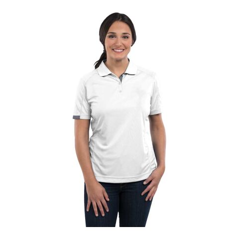 Women&#039;s Kiso Short Sleeve Polo Standard | White-Steel Grey | L | No Imprint | not available | not available