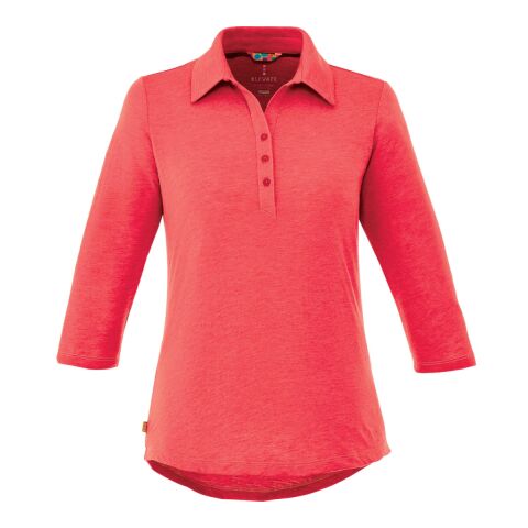 Women&#039;s TIPTON Three Qtr Slv Polo Standard | Team Red Heather | XS | No Imprint | not available | not available