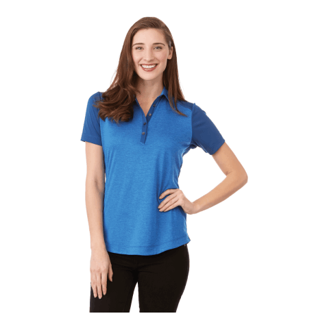 Women&#039;s SAGANO Short Sleeve Polo Standard | Olympic Blue Heather-Blue | 2XL | No Imprint | not available | not available