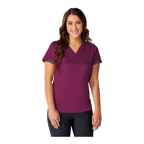 Women&#039;s CERRADO SS Polo Standard | Wine Red-Grey Storm | M | No Imprint | not available | not available