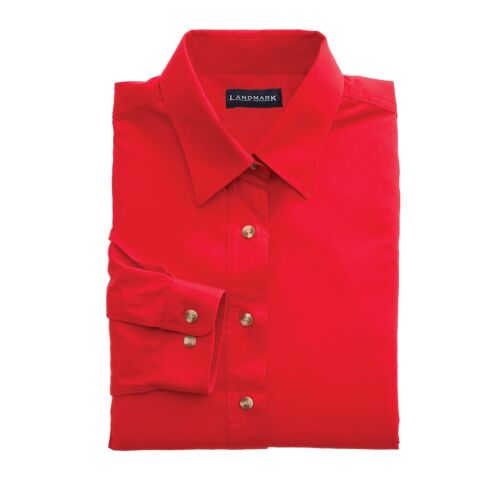 Women's LONG SLEEVE DRESS SHIRT Standard | Red | XL | No Imprint | not available | not available