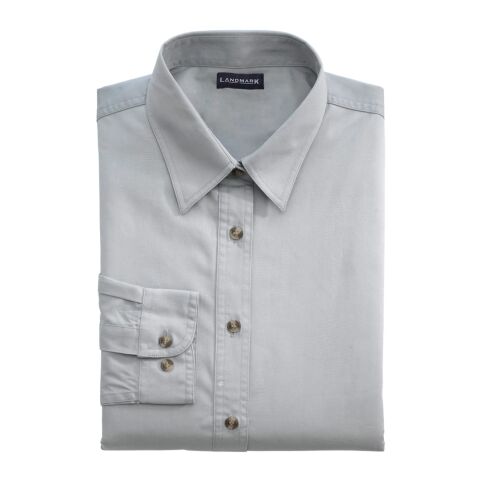 Women&#039;s LONG SLEEVE DRESS SHIRT Standard | Gray | XS | No Imprint | not available | not available