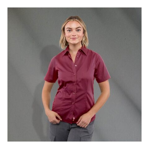 Women&#039;s STIRLING Short Sleeve Shirt Standard | Maroon | S | No Imprint | not available | not available