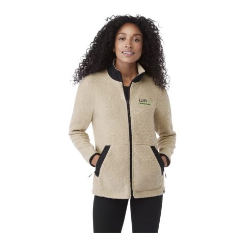 Women&#039;s KAHUZI Eco Full Zip Sherpa Standard | Khaki-Black | 2XL | No Imprint | not available | not available