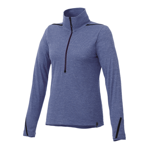 Women&#039;s DEGE Eco Knit Half Zip Standard | Metro Blue Heather-Black | 2XL | No Imprint | not available | not available