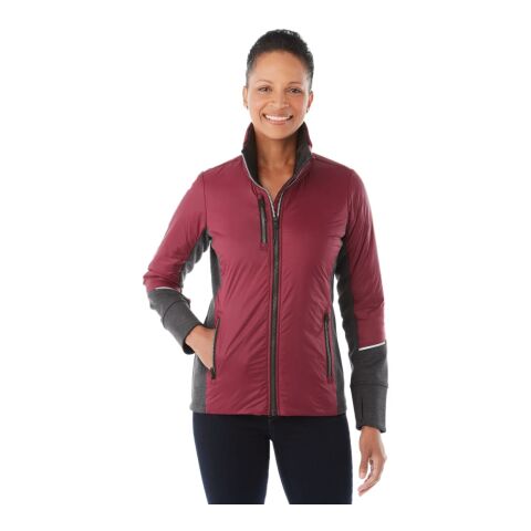 Women's FERNIE Hybrid Insulated Jacket Standard | Wine Red-Heather Dark Charcoal | XS | No Imprint | not available | not available
