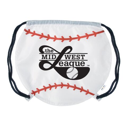 Baseball Drawstring Backpack Standard | White | No Imprint | not available | not available