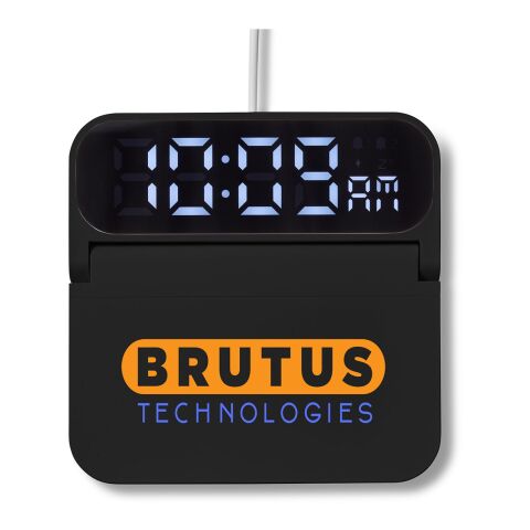 Foldable Alarm Clock &amp; Wireless Charger Standard | Black | No Imprint | not available | not available