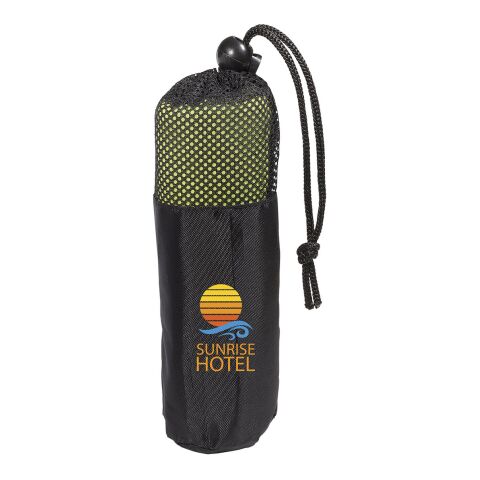 Microfiber Quick Dry And Cooling Towel In Mesh Pouch Standard | Neon Green | No Imprint | not available | not available