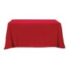 Flat Poly/Cotton 3-sided Table Cover - fits 6' standard table Red | No Imprint | not available | not available