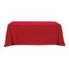Flat Poly/Cotton 3-sided Table Cover - fits 8' standard table Red | No Imprint | not available | not available