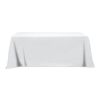 Flat Poly/Cotton 4-sided Table Cover - fits 8' standard table White | No Imprint | not available | not available