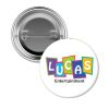 3" Full Color Pin Back Button Silver | No Imprint
